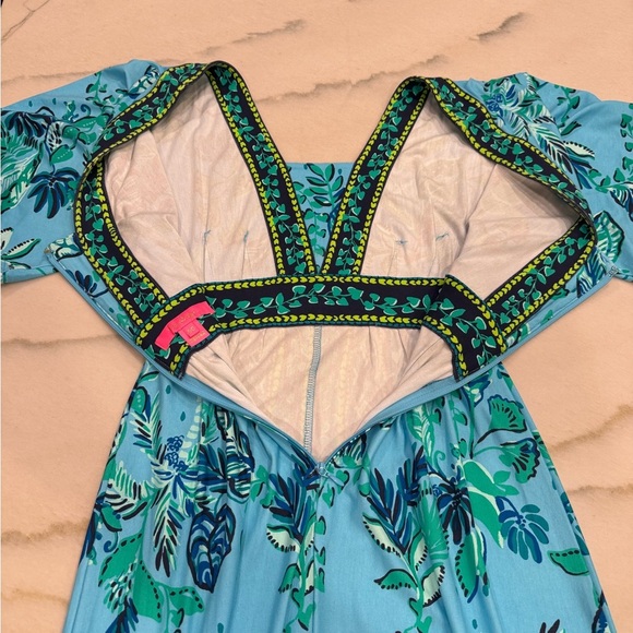 Lilly Pulitzer Ilia Maxi Dress Size 00 Blue Seabreeze Plant One On You NWOT - Picture 12 of 15